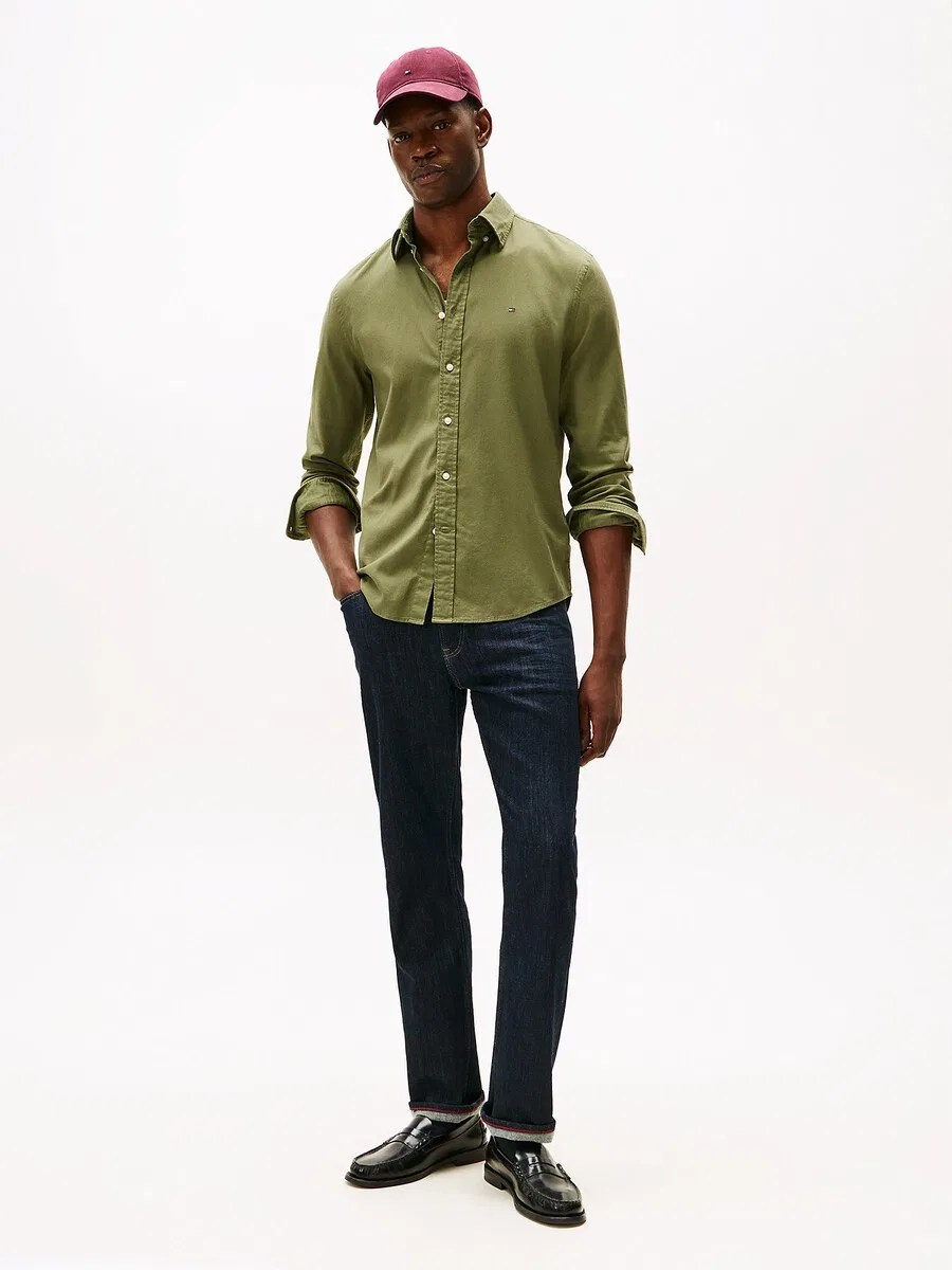 Рубашка на пуговицах TOMMY HILFIGER Regular fit, цвет 'FLEX', цвет Apple — фото 3
