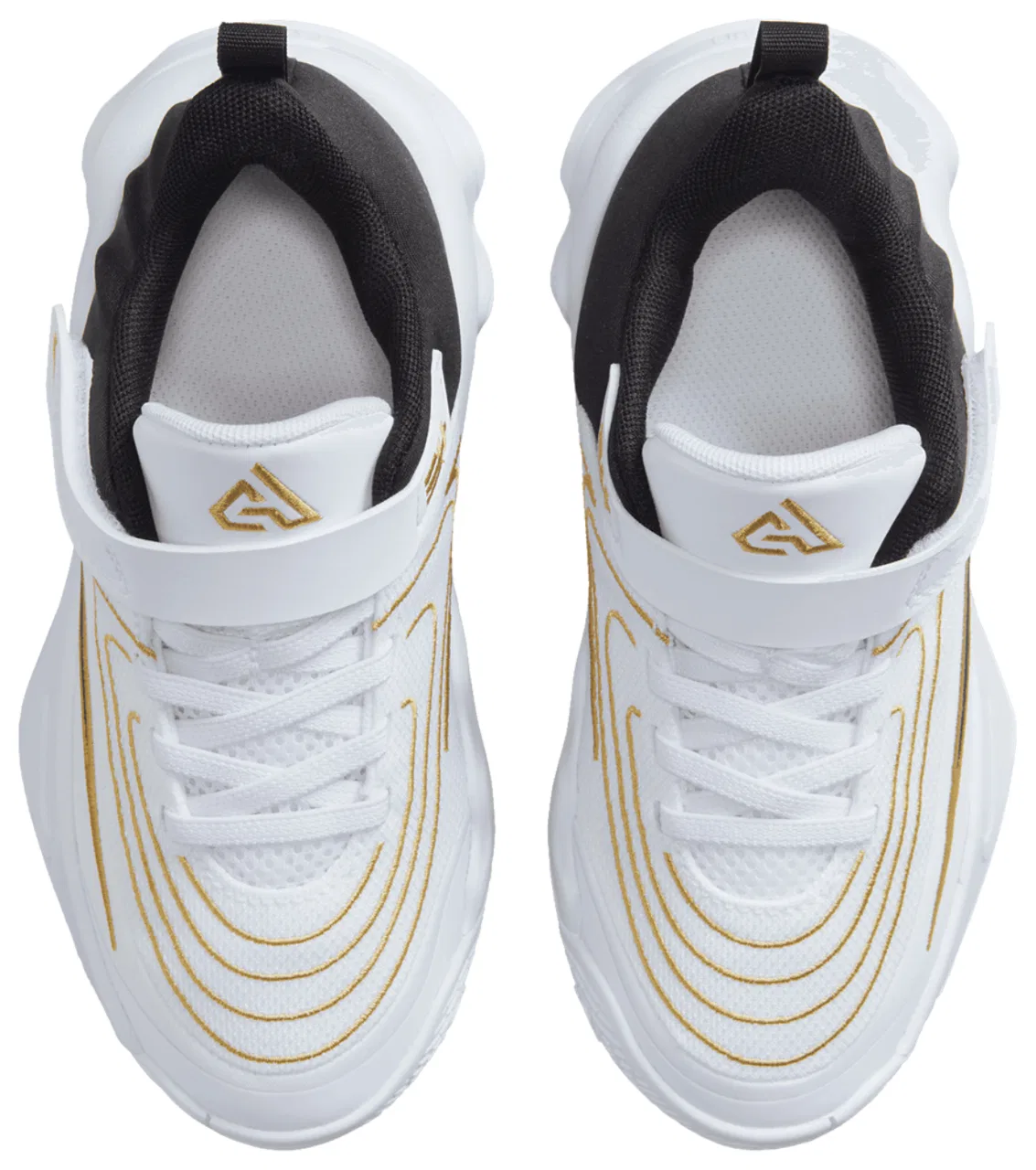 Кроссовки для мальчиков Giannis Immortality 4 Nike, цвет White/Black/Metallic Gold — фото 4