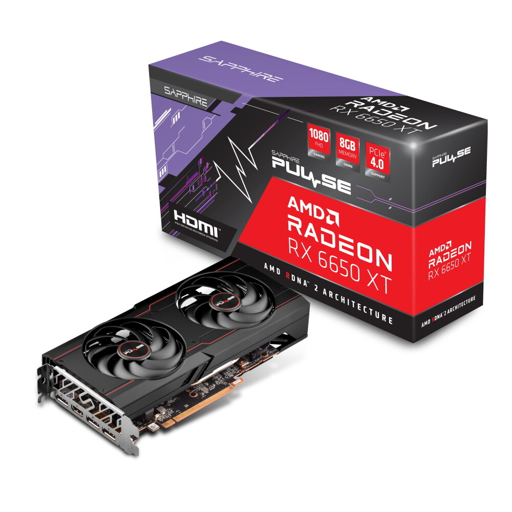 

Видеокарта Sapphire Pulse AMD Radeon RX 6650 XT, 8ГБ, черный