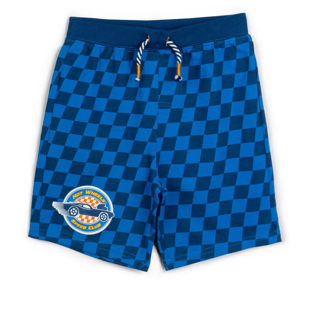 Детский комплект одежды для мальчиков с принтом Hot Wheels Ringer T-Shirt French Terry Shorts Hat 3 Piece Outfit Set Hot Wheels, Blue — фото 4