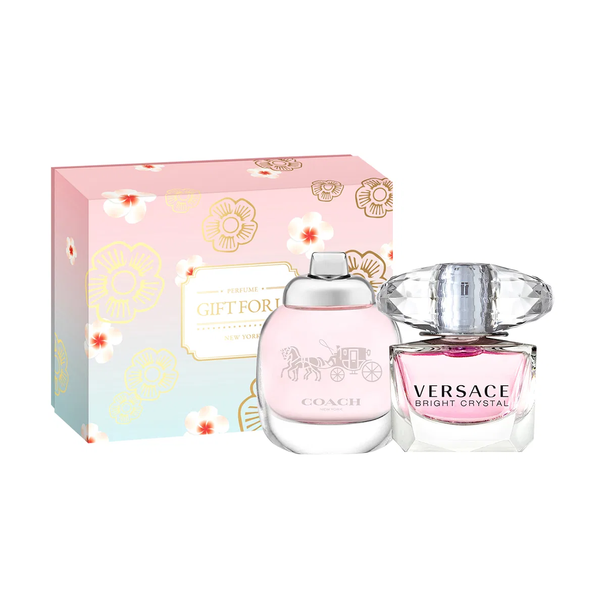 Женский набор пробников духов Versace, 5 мл + 4,5 мл, Crystal Noir и Yellow Diamond
