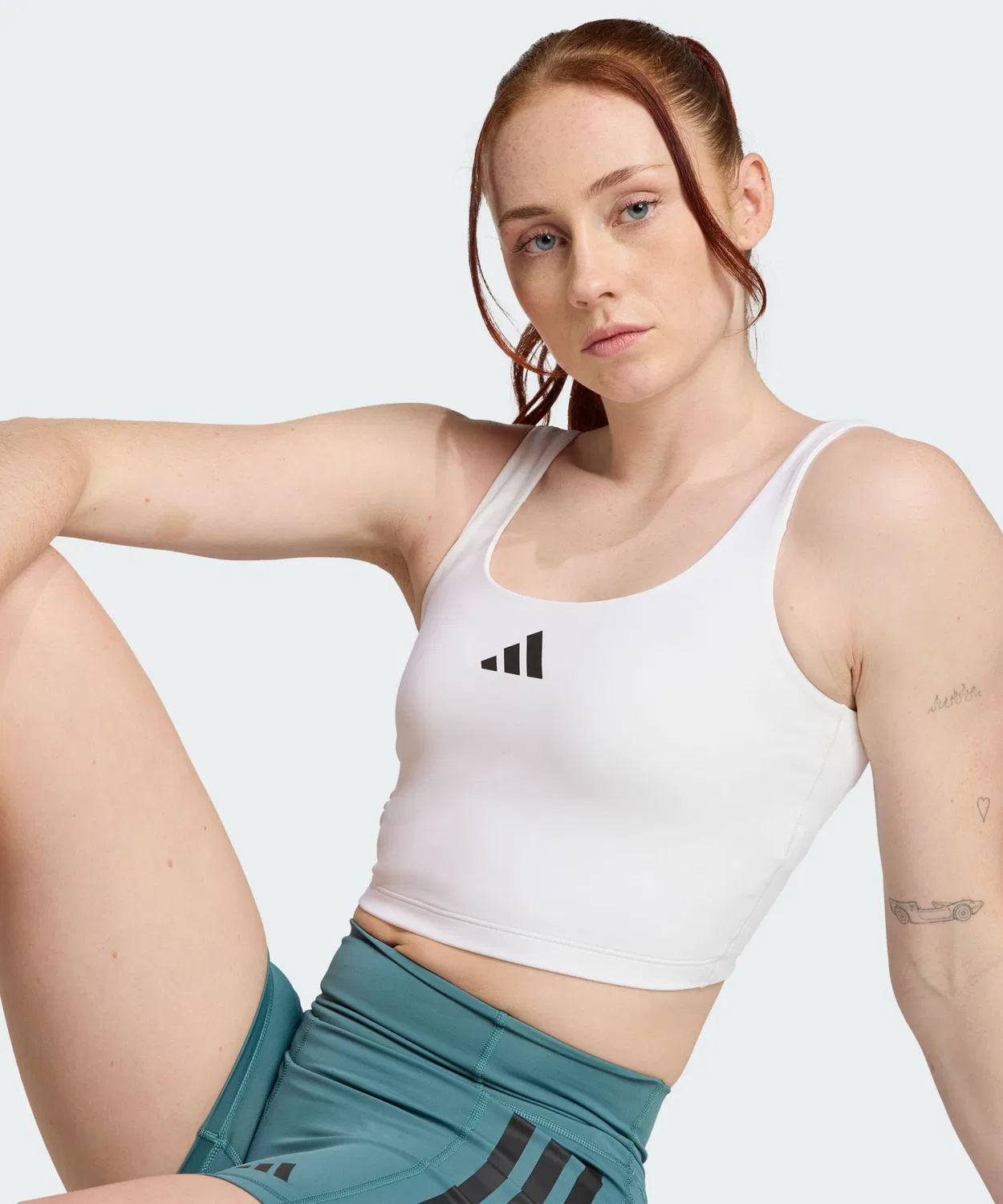 Женский топ-бра без рукавов Climacool Light Support Tank Adidas, White