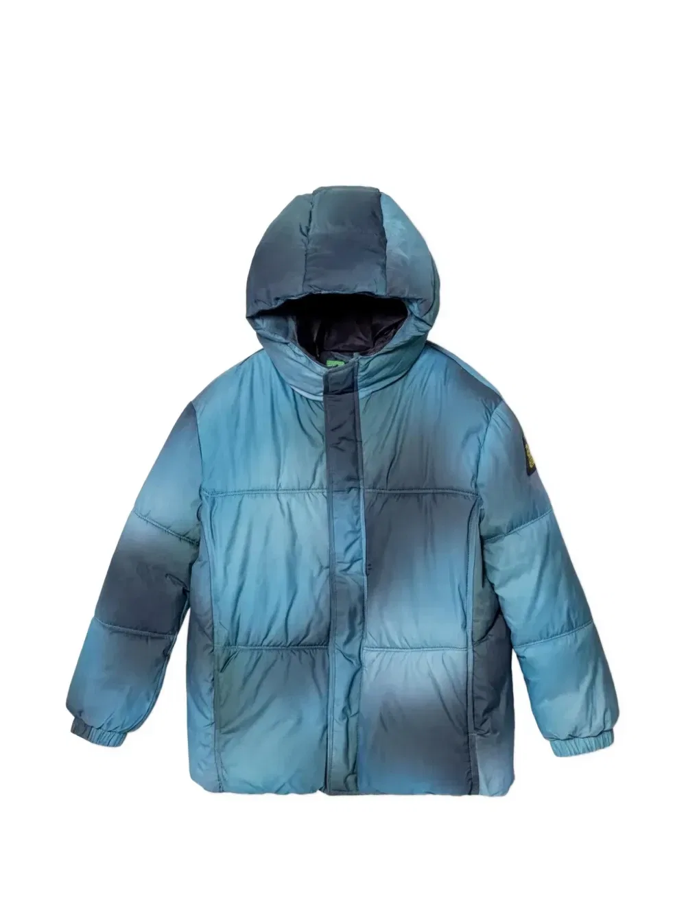 Куртка с капюшоном и нашивкой-логотипом Benetton, синий