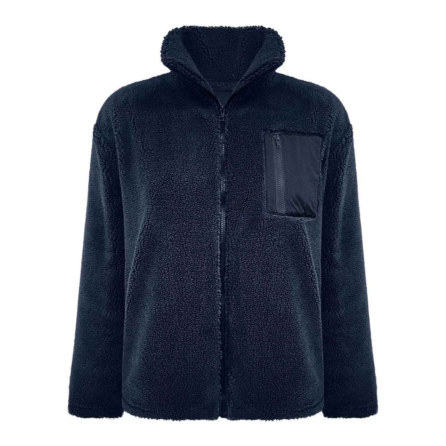 Женская флисовая куртка с капюшоном с принтом Fuzzy Fleece, blue — фото 3