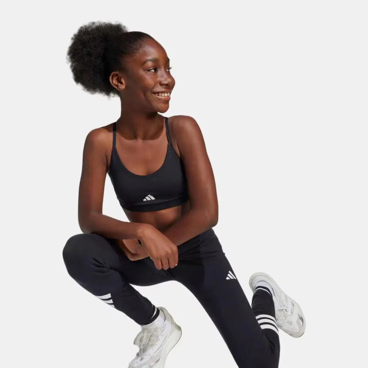 Детский топ для девочек с технологией CLIMACOOL adidas, Negro — фото 4