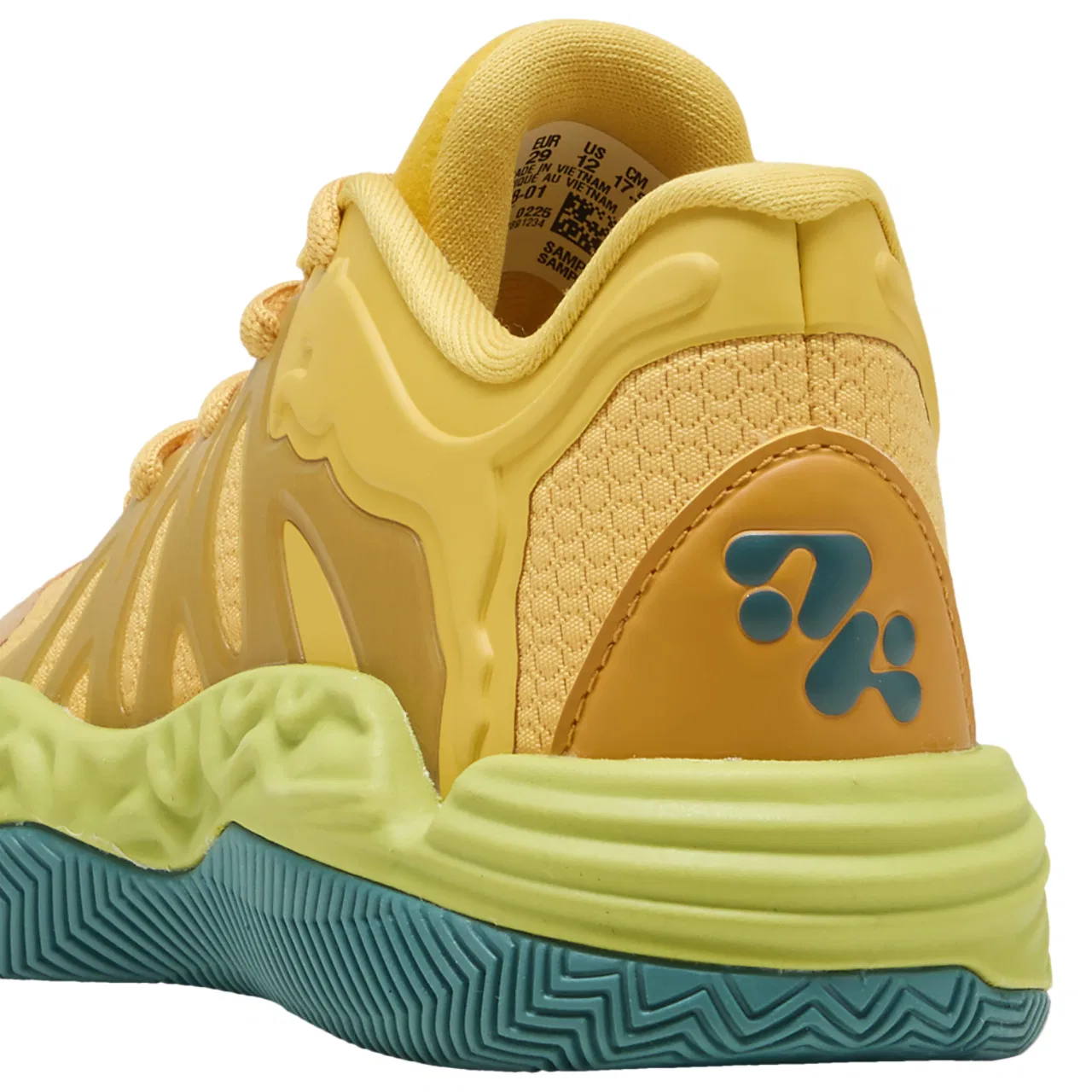 Кроссовки для мальчиков Hali 1 Playoffs PUMA, цвет Mustard Seed/Sea Kelp — фото 3