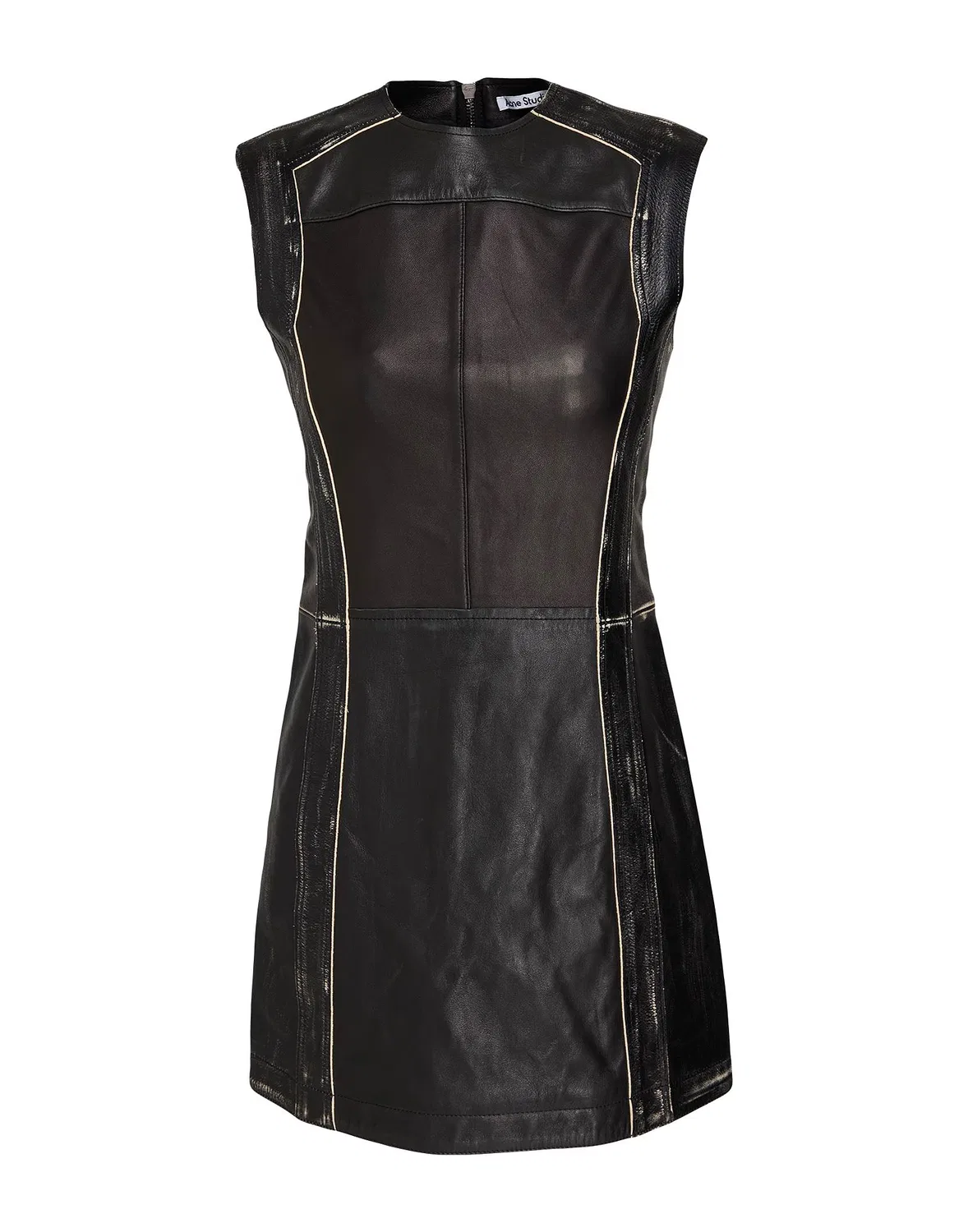 Женское платье-бодикон из кожи Acne Studios, черный