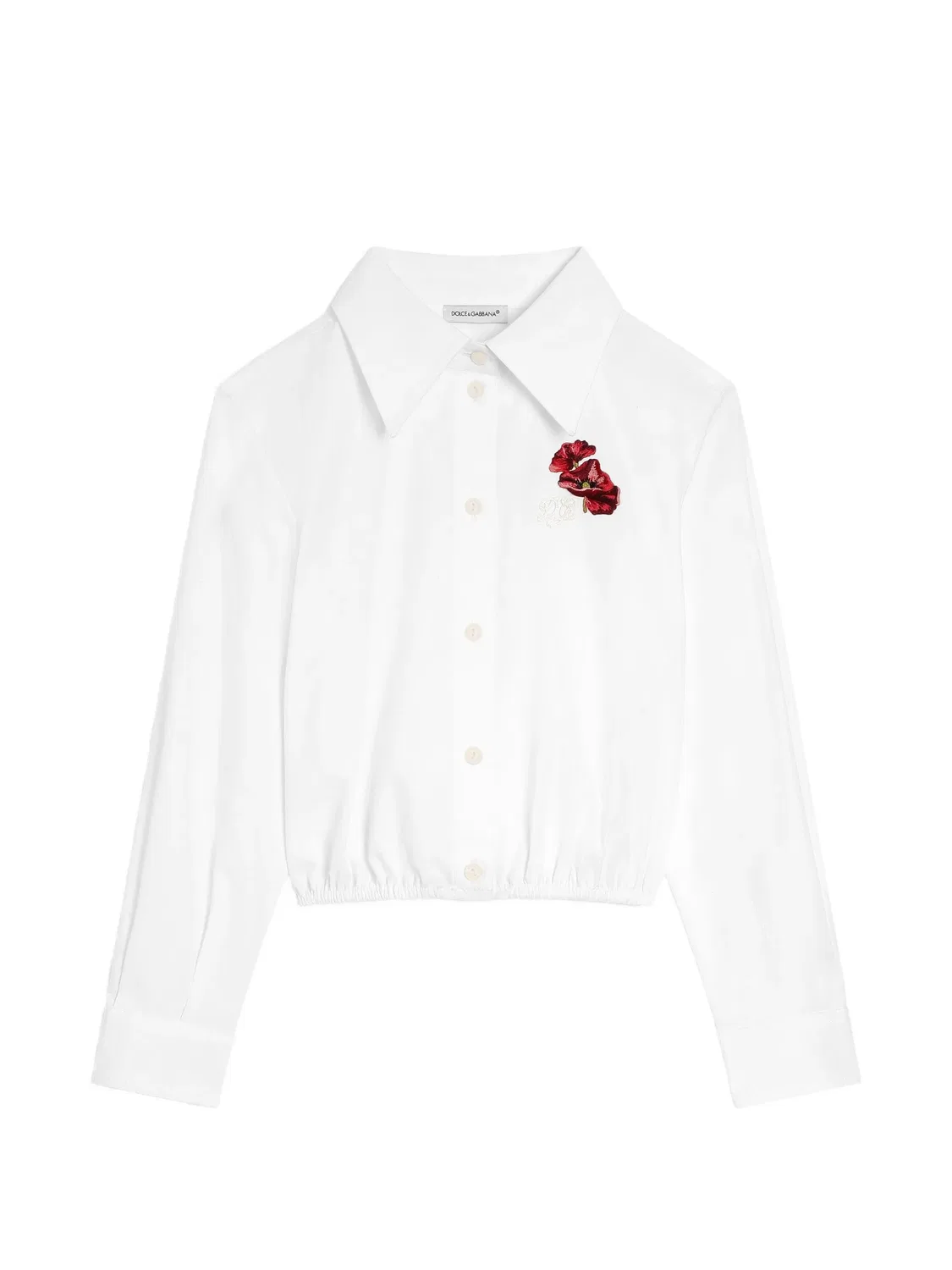 Поплиновая рубашка Dolce & Gabbana Kids, белый