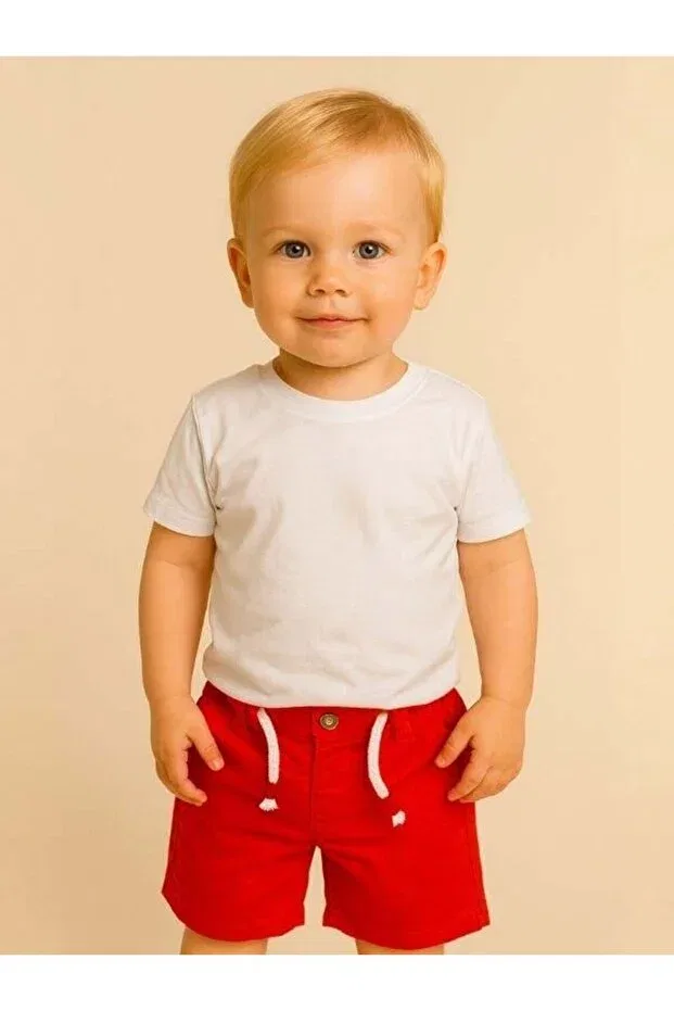 Детские шорты для мальчиков тканевые Zekids, Red