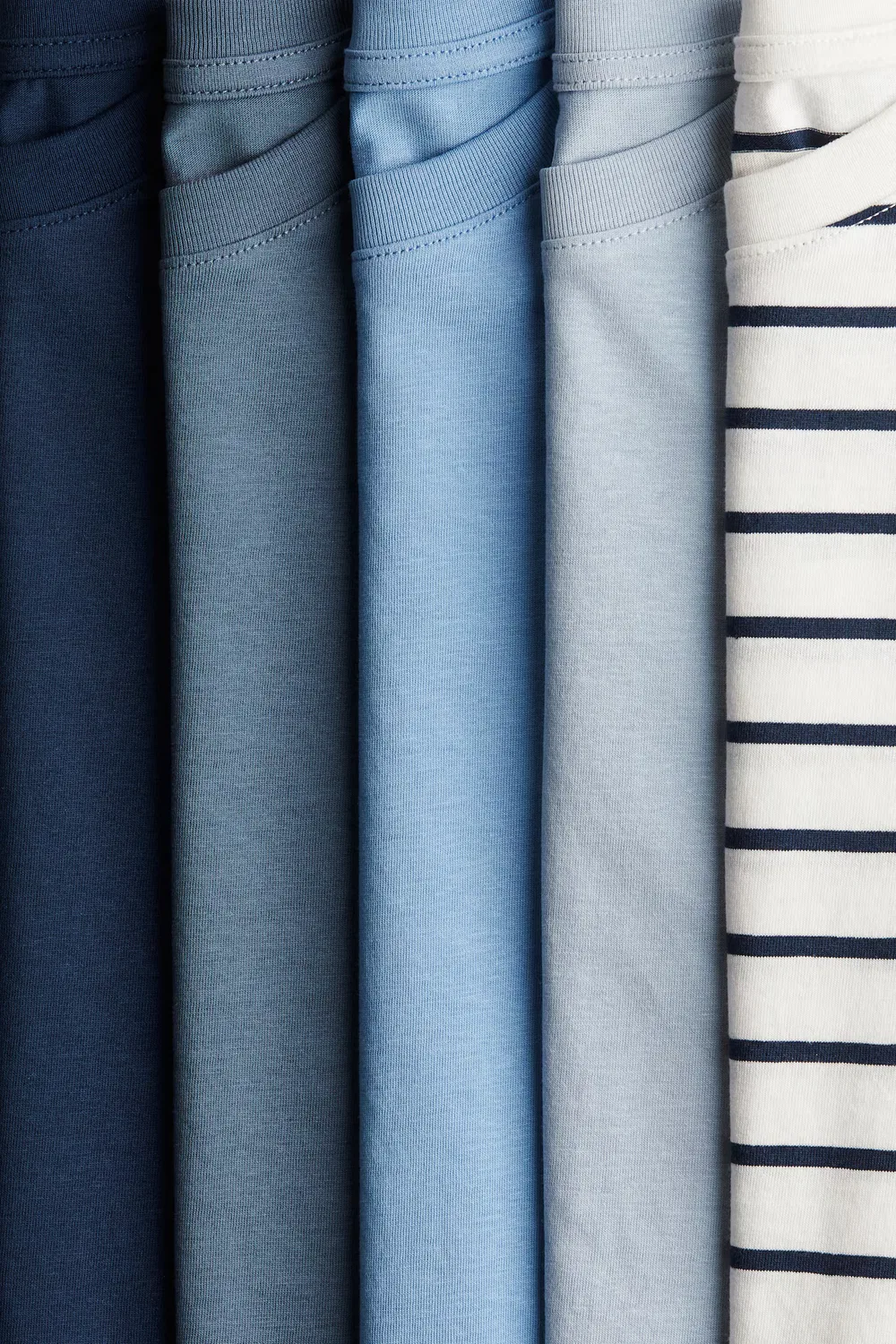 Набор из 5 футболок H&M, Blau/Gestreift — фото 2