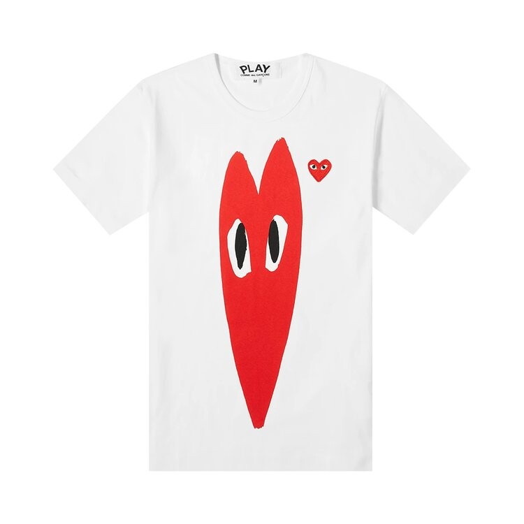 

Футболка Comme des Garçons PLAY Stretch Heart Tee 'White', белый