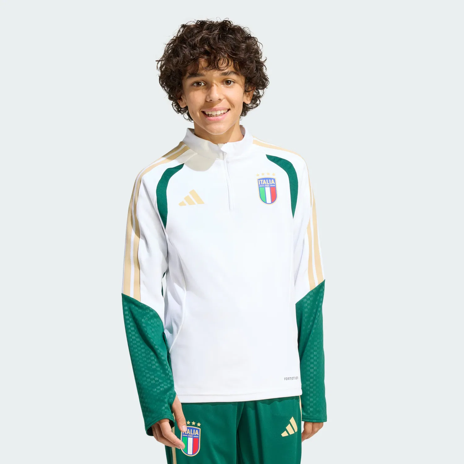 Спортивная футболка Adidas Performance Shirt Italien 26 Tiro белого цвета — фото 2