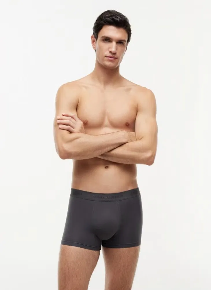 Трусы-боксеры из хлопка, комплект из 3 штук, 3-Pack signature waistband, Tommy Hilfiger, темно-серый — фото 2