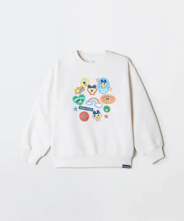 Свитшот с принтом Tamagotchi, Spao Kids, кремовый — фото 2
