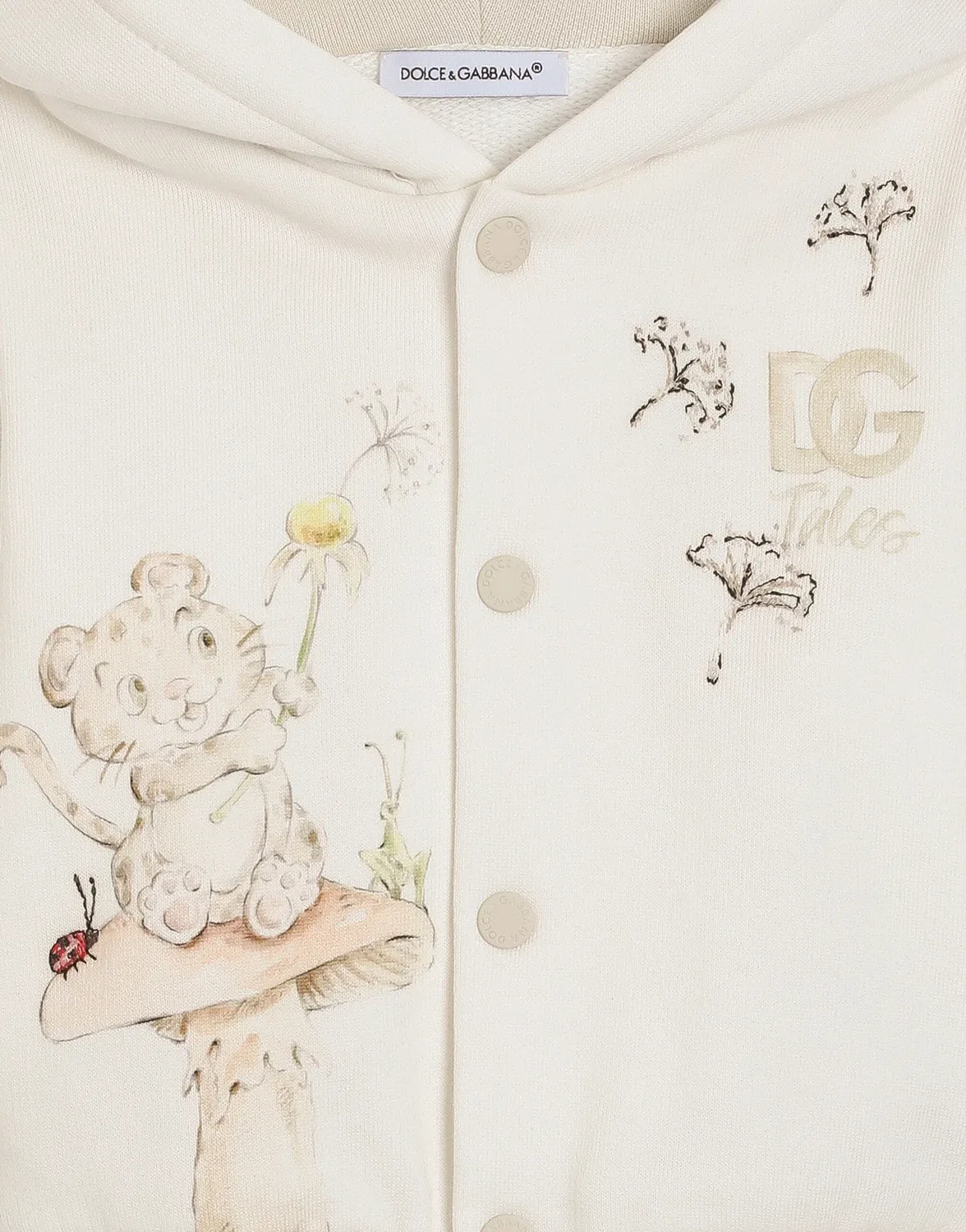 Хлопковая толстовка с вышивкой Dolce & Gabbana, серый — фото 3