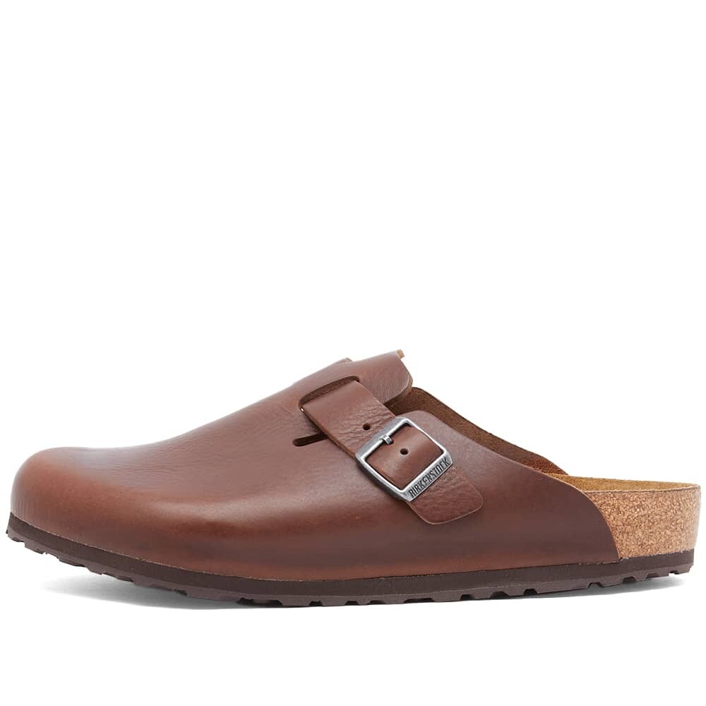 Мюли Birkenstock Boston Grip Leather Vintage, коричневый — фото 2