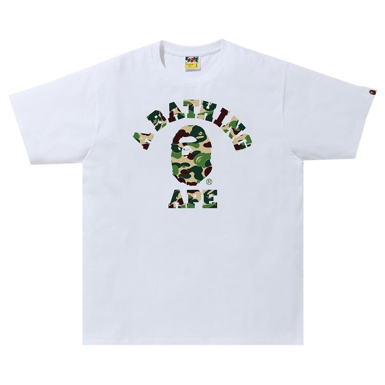

Футболка BAPE ABC Camo College Tee 'White/Green', белый