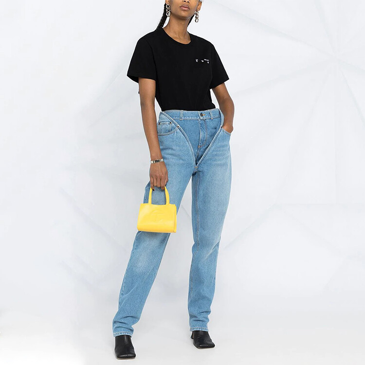 OFF-WHITE Женская футболка, цвет Black — фото 3