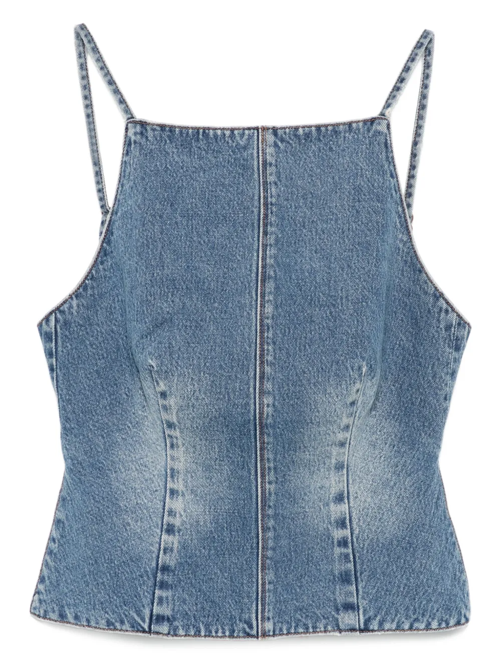 

Джинсовый топ с завязками сзади Apron Relik Ksubi, синий