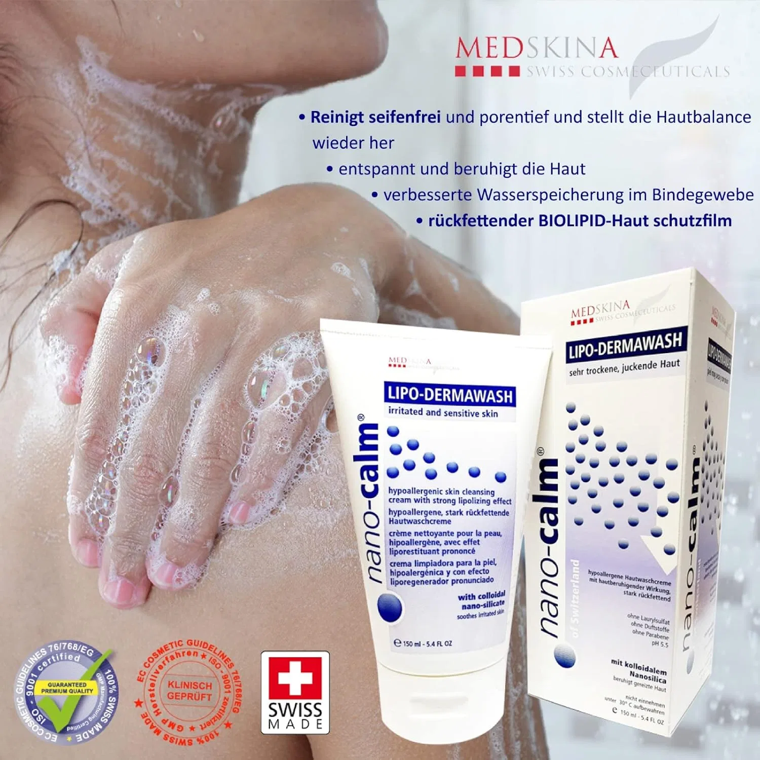 Лосьон Medskina Swiss Cosmeceuticals — Для умывания без отдушек pH . , , Cleansing Gel, 200 мл — фото 3