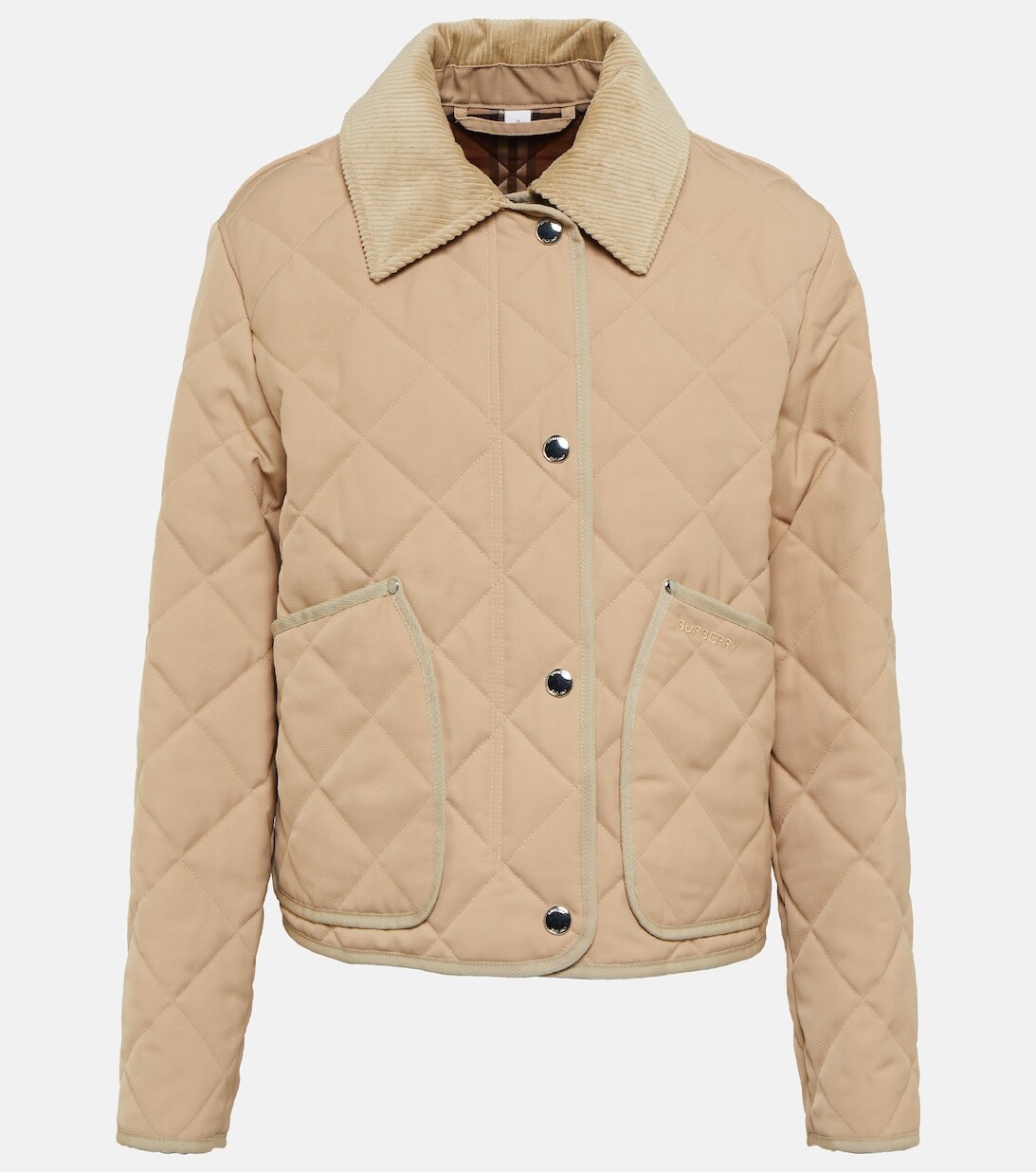 

Стеганая куртка BURBERRY, бежевый