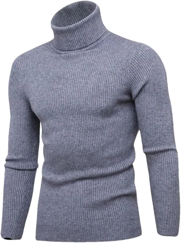 

Мужской зимний свитер-водолазка Solid Slim Fit из шерсти ERFMFKL