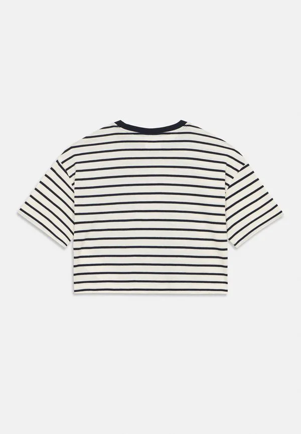 Футболка icons в полоску большого размера Champion, Off White/Blue — фото 2