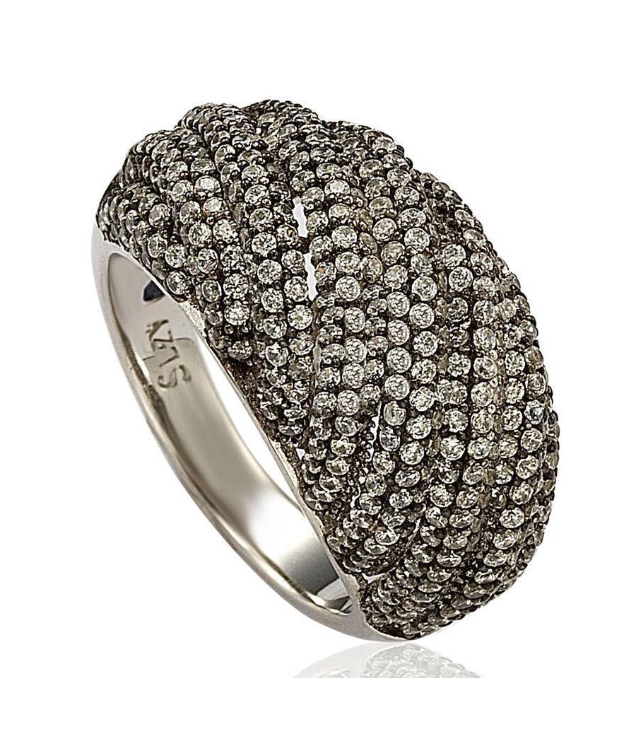 

Кольцо для родео Suzy Levian из стерлингового серебра с кубическим цирконием Suzy Levian New York, White