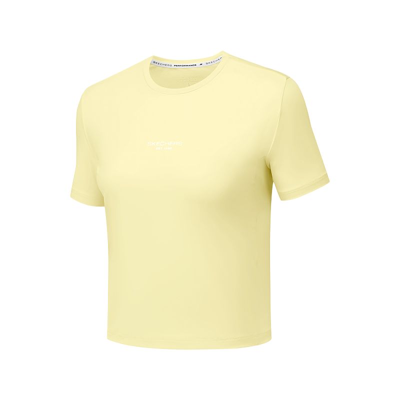 

Skechers Футболка GODRI Regular женская розовая желтая, Желтый, Skechers Футболка GODRI Regular женская розовая желтая