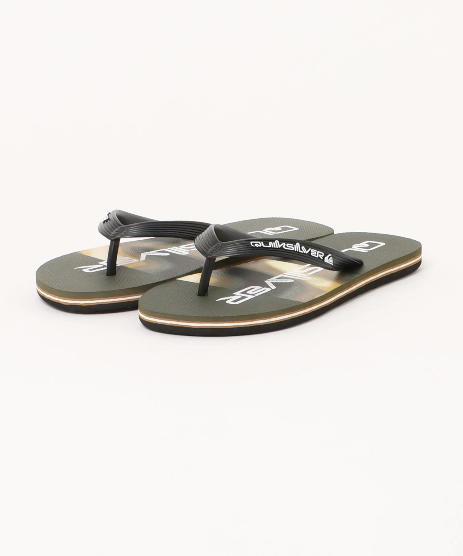 Мужские сандалии с плоской подошвой и ремешком Molokai Stripe 26 Quiksilver хаки