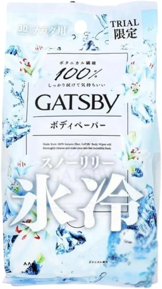 Набор Pikotta — Влажных салфеток для тела Gatsby Body Paper, 3 аромата, охлаждающие, белые — фото 3