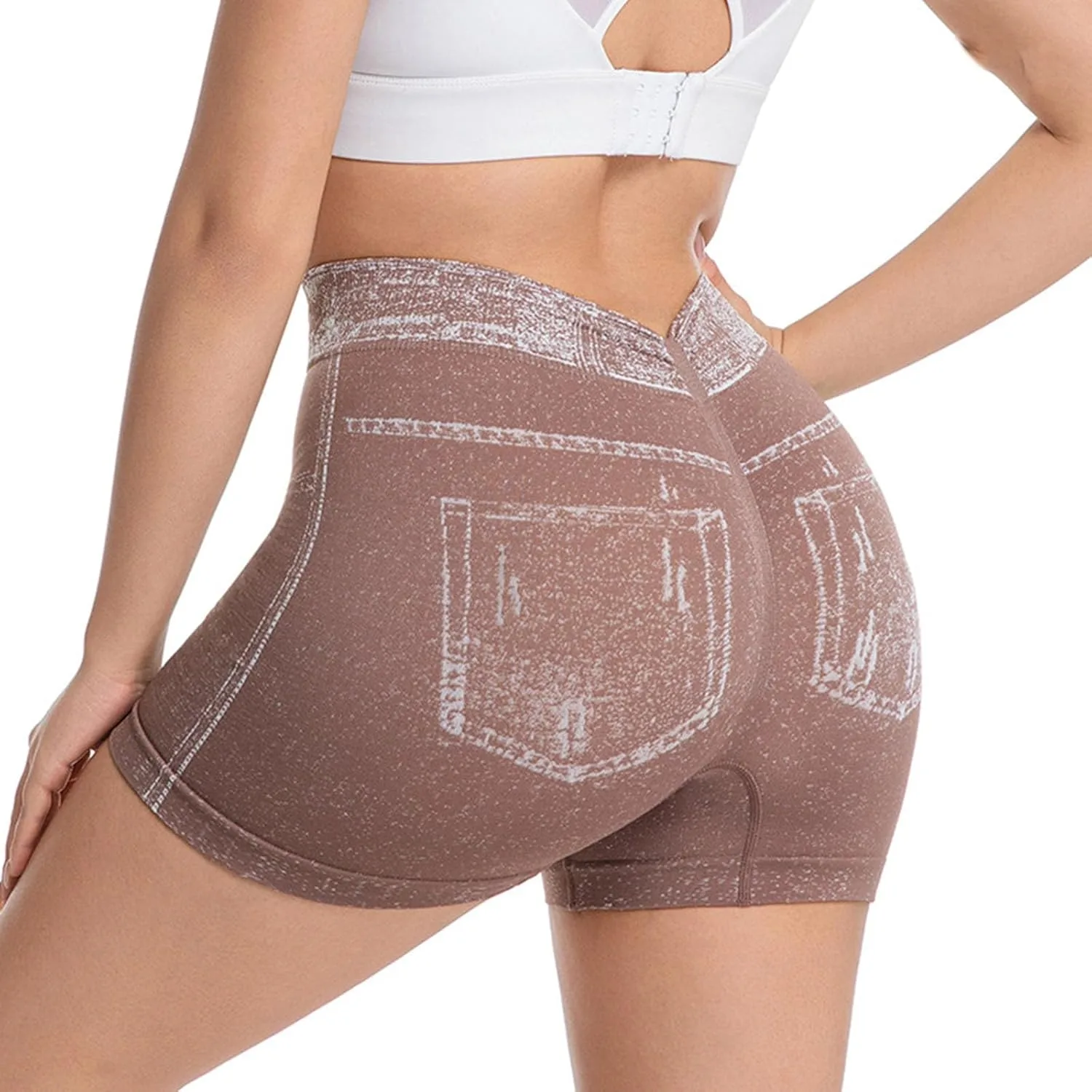 

Женские шорты Active с эффектом деним, подтягивающие, Slim Fit