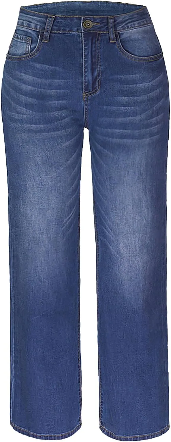 

Atditama Relaxed Straight Leg Stretch Jeans для женщин Mid Rise Bootcut