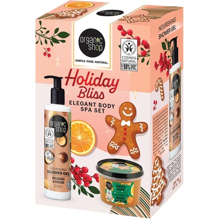 

Элегантный спа-набор для тела Holiday Bliss с пряничным скрабом для тела Organic Shop