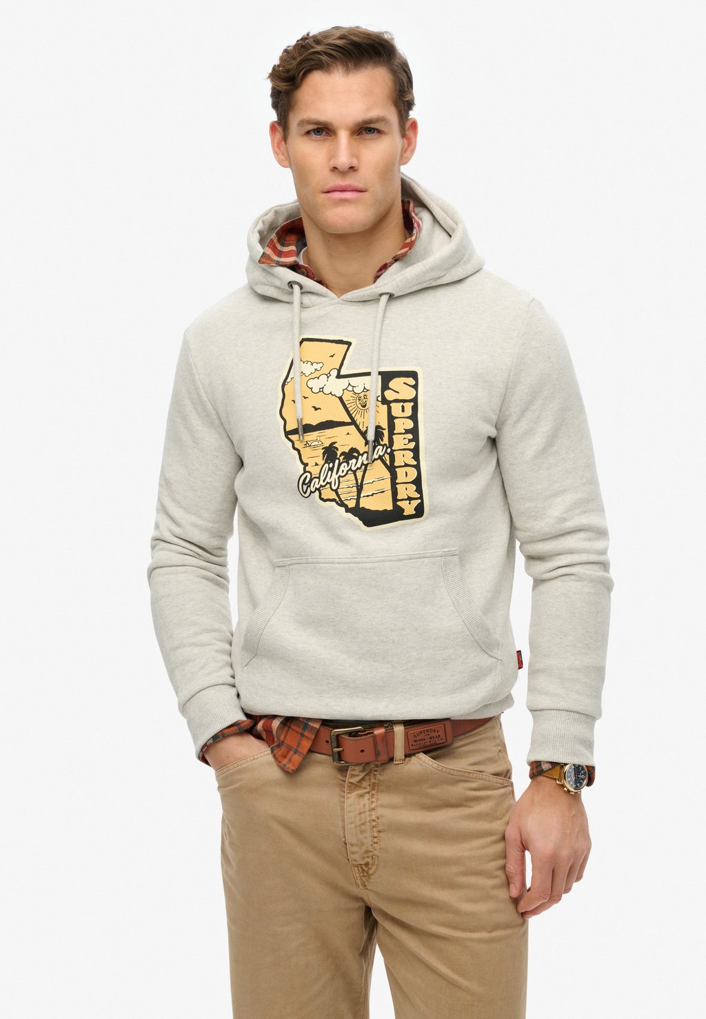 

Толстовка VINTAGE TRAVEL Superdry, светло-серый