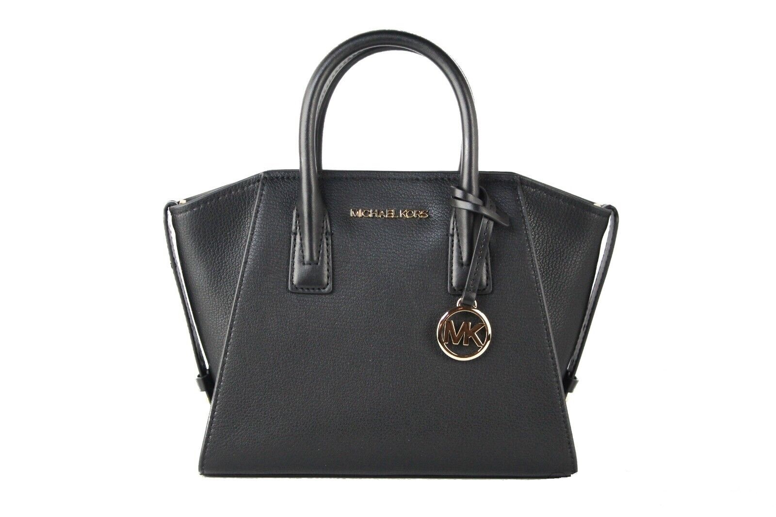 

Сумка-портфель Avril Small Black Pebble Leather Top Zip Crossbody Bag Michael Kors