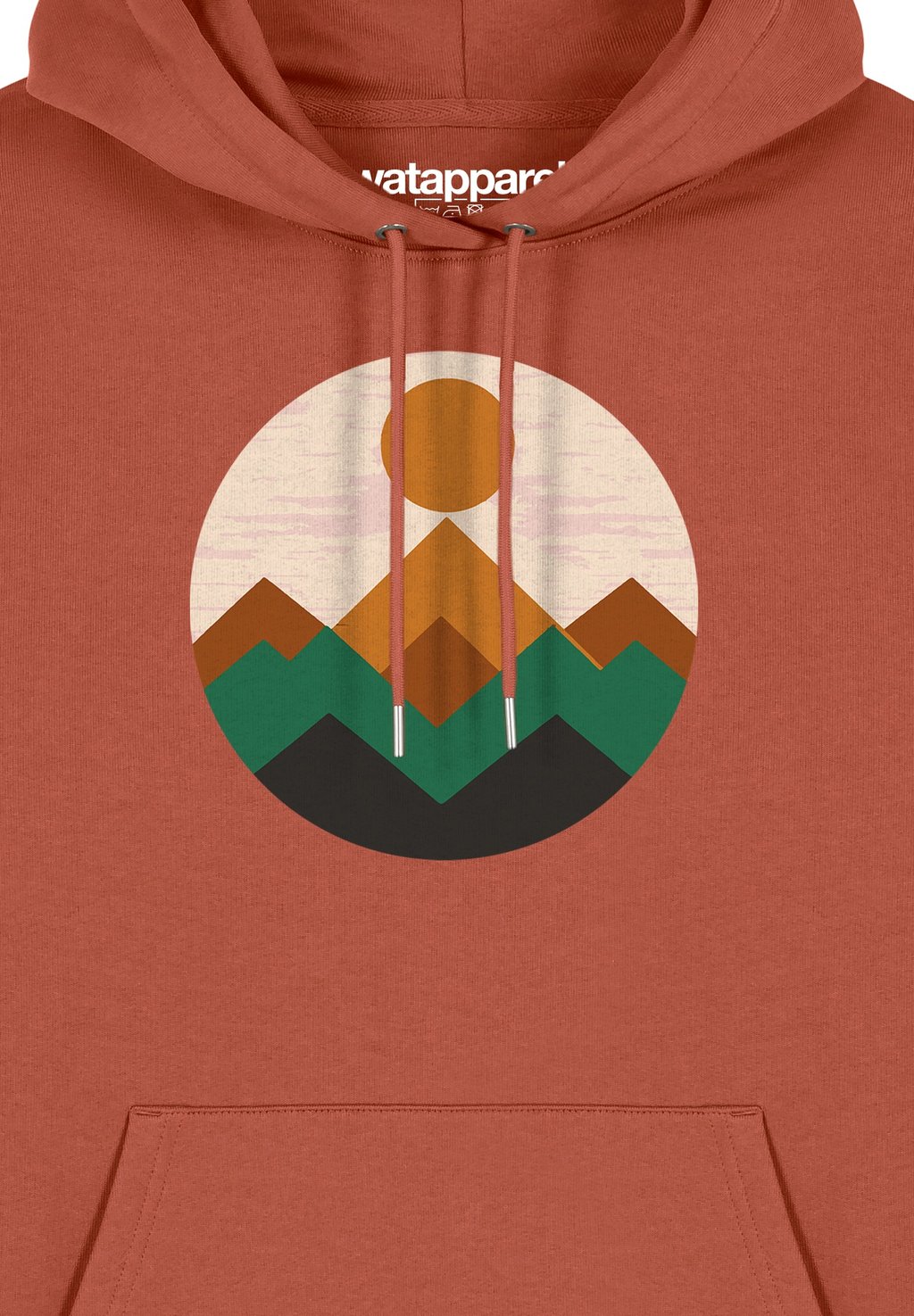 

Толстовка с капюшоном GEOMETRIC LANDSCAPE 2 watapparel, коричневый