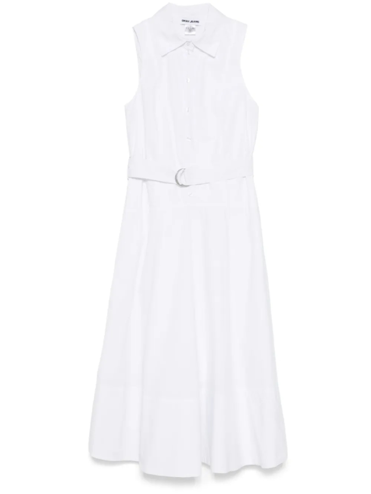

Платье миди с заниженной талией DKNY, белый