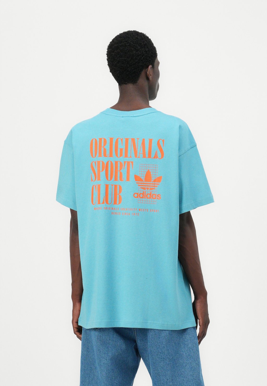 

Футболка с принтом SPORT CLUB TEE UNISEX Adidas Originals, синий