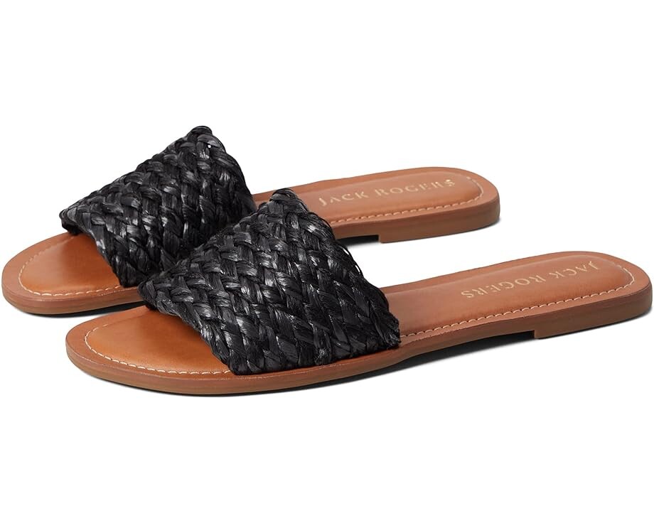 

Сандалии Jack Rogers Sabrina Slide Woven Rattan, черный