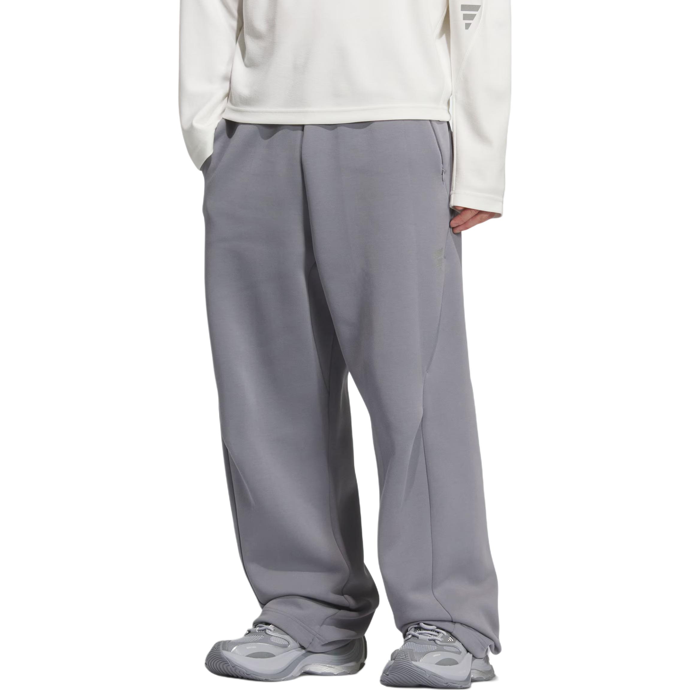 Брюки спортивные FOS SS25 KNIT TRACKSUIT BOTTOMS мужские Adidas, светло-серый — фото 2