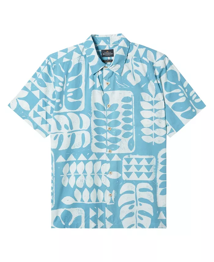 

Мужская рубашка Quiksilver Turtle Island с коротким рукавом Quiksilver Waterman, синий