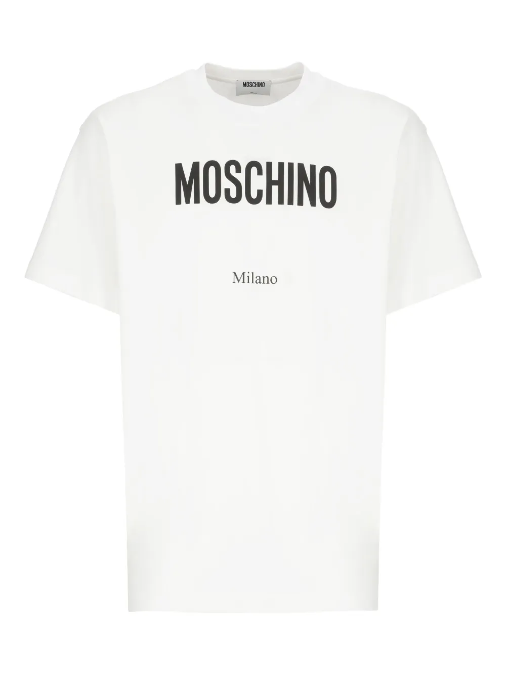 

Хлопковая футболка с логотипом Moschino, белый