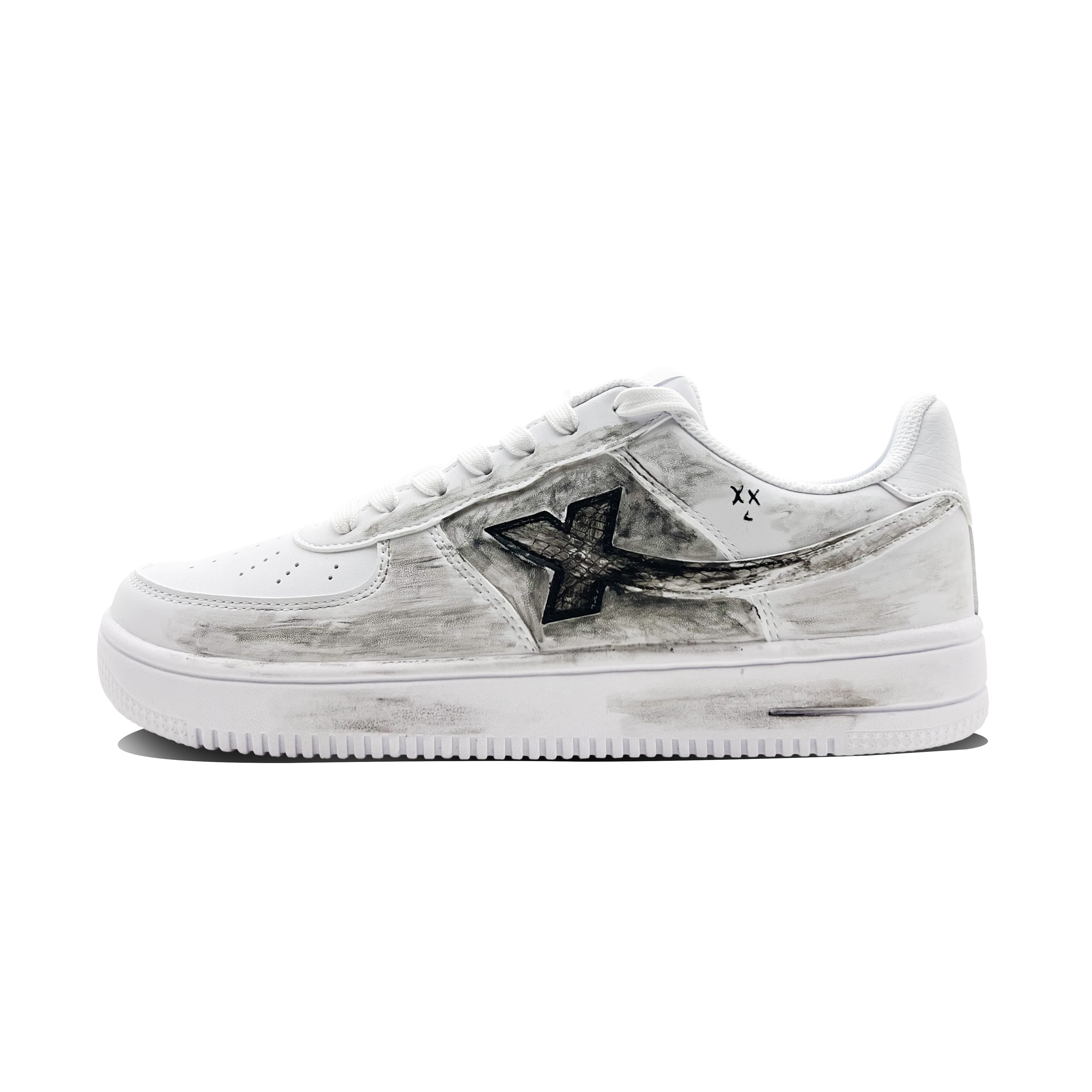 

XTEP Кроссовки Air Force One Lightweight Coverage Low Top для скейтбординга, мужские, белые, черные