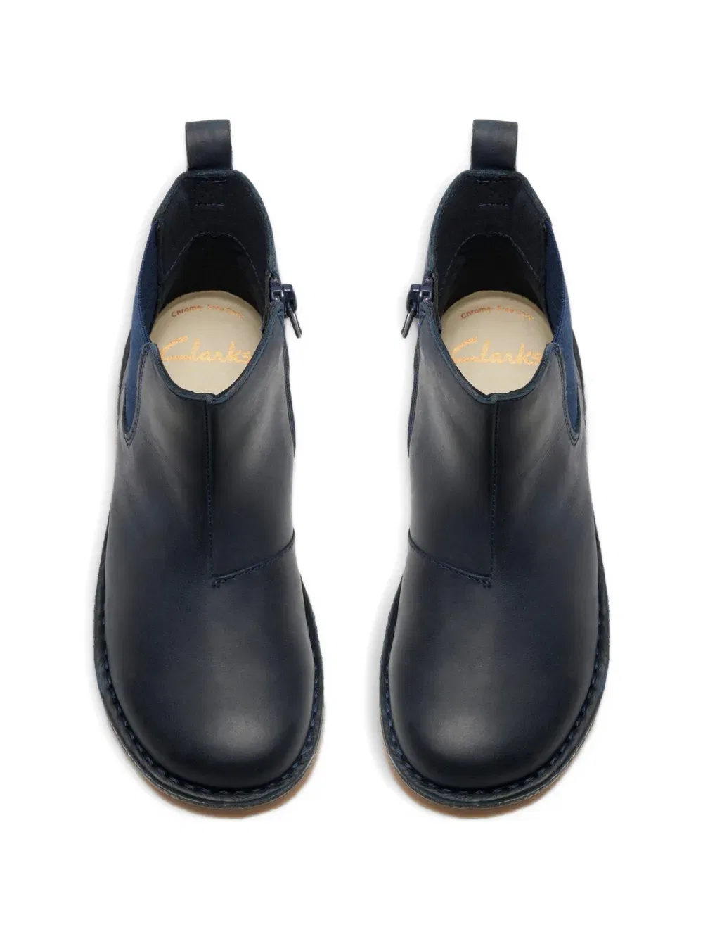 Ботинки на молнии до щиколотки Clarks Kids, синий — фото 4
