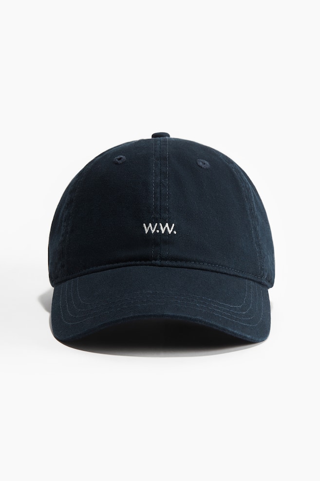 

Низкопрофильная твиловая кепка Double A By Wood Wood, синий