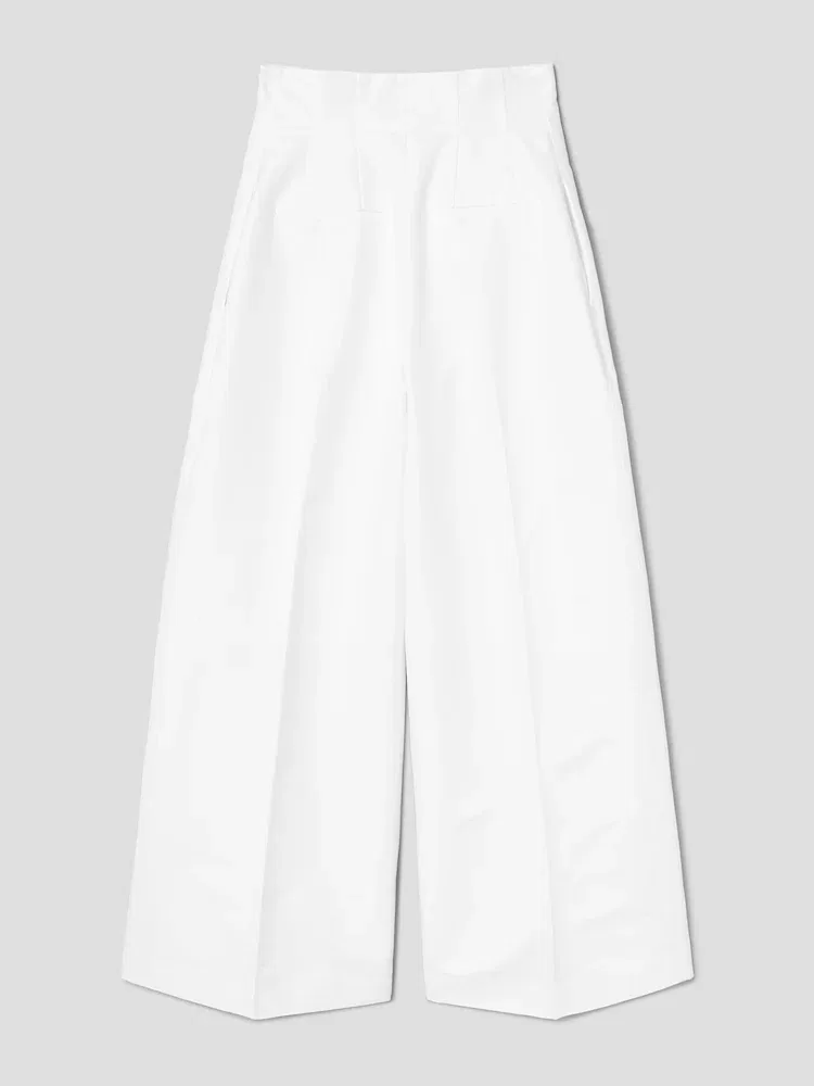 Брюки широкие, хлопок, Le Pantalon Souro JACQUEMUS, White — фото 2