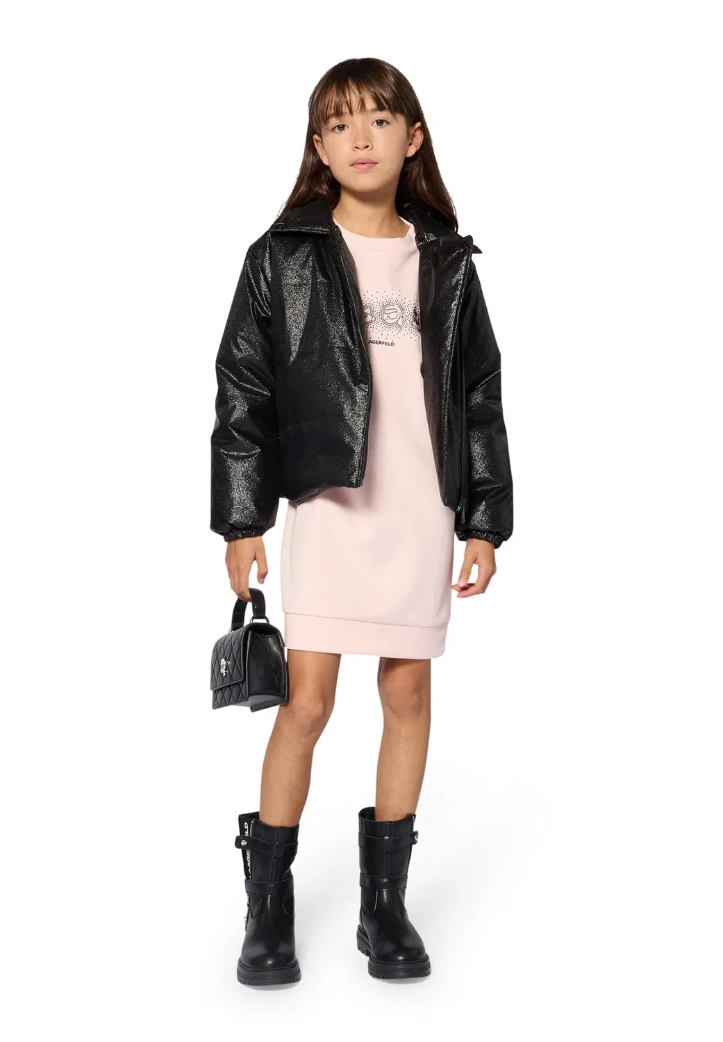 Пуховая куртка - легкая куртка Karl Lagerfeld Kids, Black
