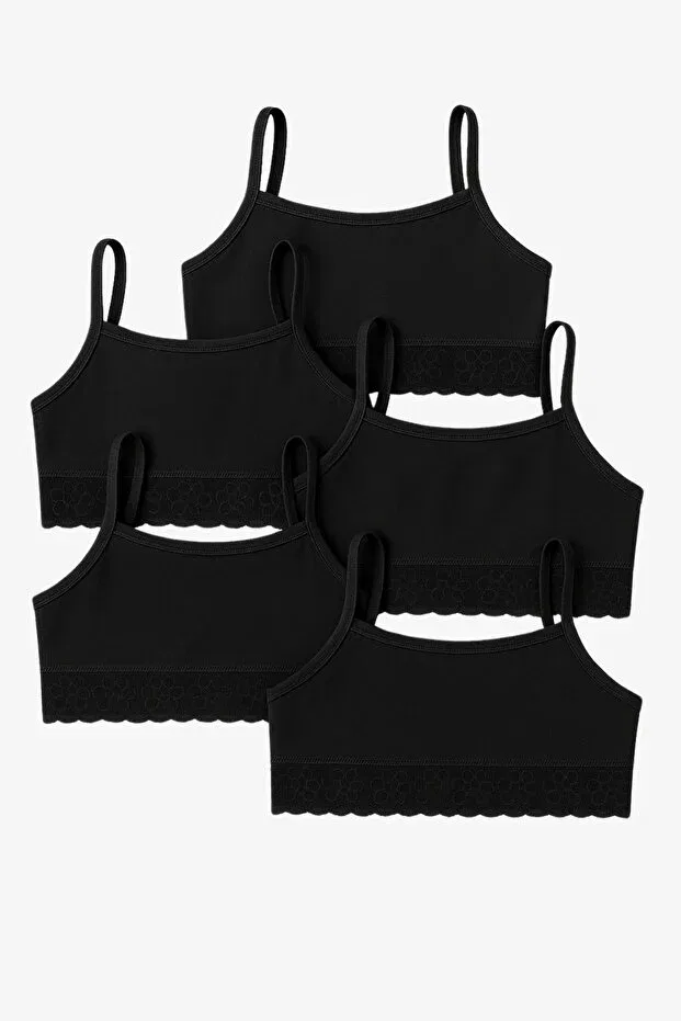 Детское для девочек боди с кружевом 5 шт Katia&Bony, Black