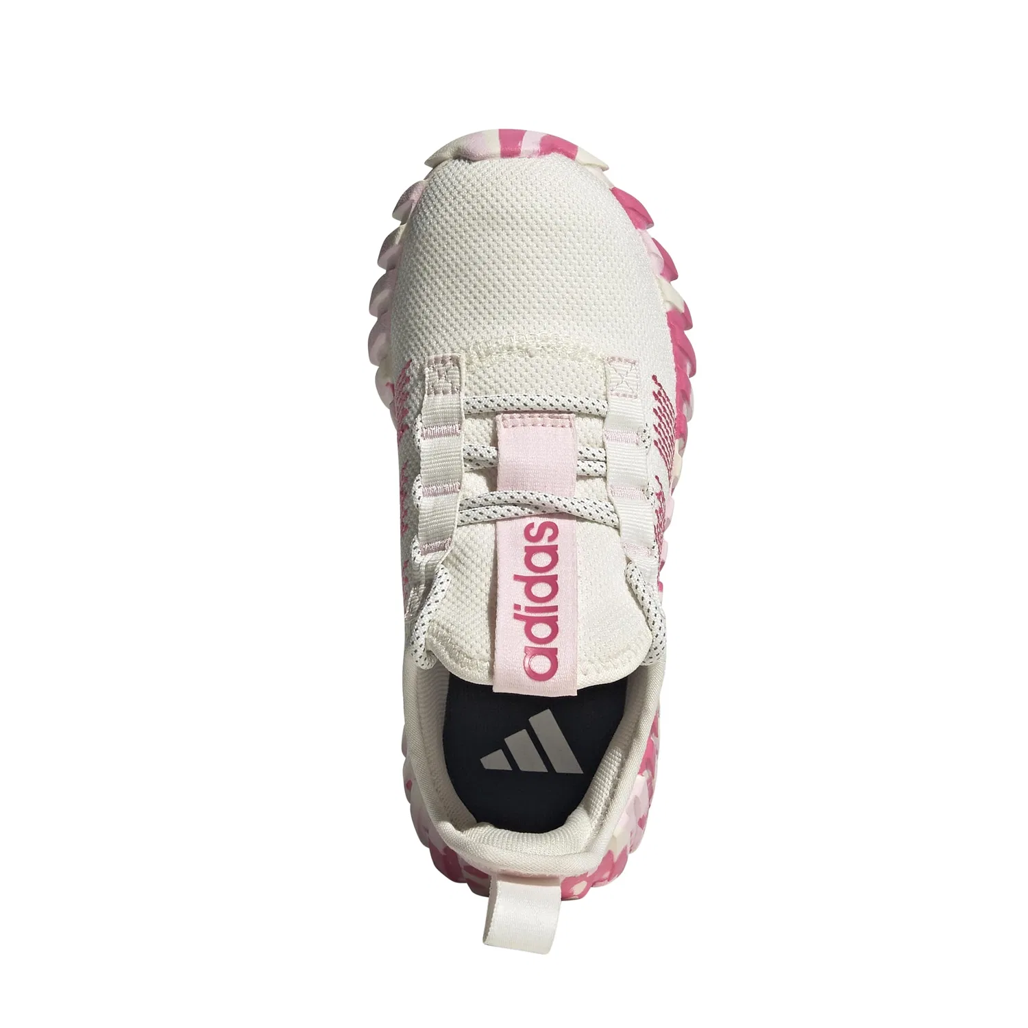 Детские кроссовки для девочек с принтом Kaptir Flow Adidas, White Chalk Magenta Pulse Light Pink — фото 3
